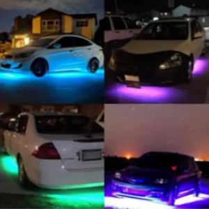 Car & Bike RGB Strip Light Waterproof Flasher Strobe (2 pcs)  (random color)