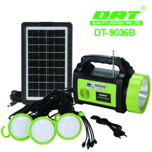 DT-9036 DAT solar lighting kits use for power shortage solar lighting system with light